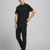 Jack & Jones JJEJERSEY Polo -BLACK Mens Polos, Tees & Shirts
