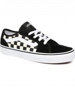 Ladies Footwear Vans Ladies Filmore Decon -BLACK/WHITE CHECK