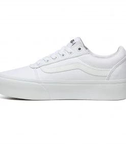 Ladies Footwear VANS Ladies Ward Platform Canvas -WHITE