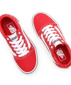 VANS Kids Ward Shoe -RED/WHITE CHECK Kids Footwear