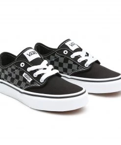 Kids Footwear Vans Kids Atwood Checker Dot -BLACK/WHITE (3, 4 Only)