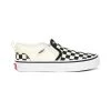 Vans Kids Asher Checkers -BLACK/WHITE Kids Footwear