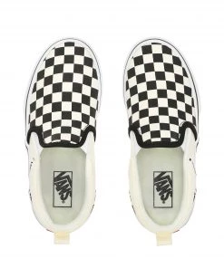 Vans Kids Asher Checkers -BLACK/WHITE Kids Footwear