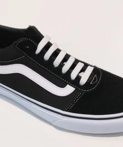 Vans Mens Ward Suede Canvas -BLACK/WHITE