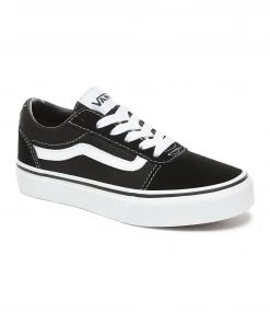 Kids Footwear VANS Kids Ward Suede/Canvas -BLACK/WHITE (Size 4-6UK)