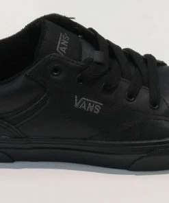 Vans Kids Seldan Tumble Leather -BLACK Kids Footwear