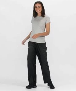 Ladies Trousers & Shorts Regatta Ladies Pack It Waterproof Overtrousers RWW158 -BLACK