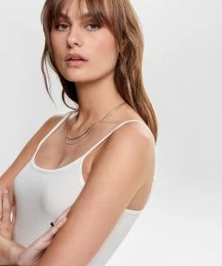 Jacqueline De Yong AVA Singlet -CLOUD DANCER