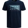 Mens Plus Size Jack & Jones JCOSHAWN Plus Size Tee -NAVY BLAZER