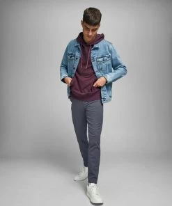 Mens Trousers & Shorts Jack & Jones MARCO/BOWIE Trousers -ASPHALT