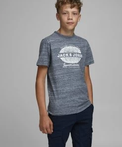Jack & Jones JNR Jack & Jones JJ30GRAPHIC Boys Tee -NAVY Kids Polos, Tees, & Shirts