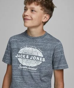 Jack & Jones JNR Jack & Jones JJ30GRAPHIC Boys Tee -NAVY Kids Polos, Tees, & Shirts