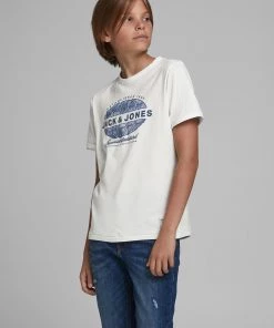 Jack & Jones JNR Jack & Jones JJ30GRAPHIC Boys Tee -CLOUD DANCER