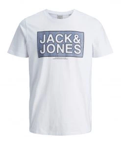 Jack & Jones JNR Jack & Jones JCOTUBE Boys Tee -WHITE Kids Polos, Tees, & Shirts