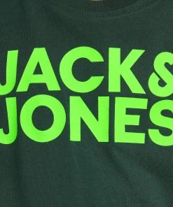 Jack & Jones JNR Jack & Jones JCODENNIS Boys Tee -DARK SPRUCE Kids Polos, Tees, & Shirts