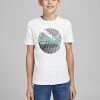 Jack & Jones JNR Kids Polos, Tees, & Shirts Jack & Jones JCOBOOSTER Boys Tee -WHITE