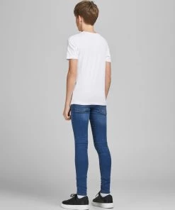 Jack & Jones JNR Kids Polos, Tees, & Shirts Jack & Jones JCOBOOSTER Boys Tee -WHITE