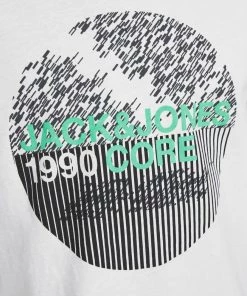 Jack & Jones JNR Kids Polos, Tees, & Shirts Jack & Jones JCOBOOSTER Boys Tee -WHITE