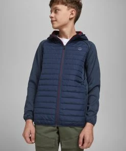 Jack & Jones JNR Jack & Jones JJEMULTI Boys Hybrid Jacket -NAVY Kids Jackets & Bodywarmers