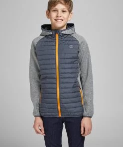 Jack & Jones JNR Kids Jackets & Bodywarmers Jack & Jones JJEMULTI Boys Hybrid Jacket -GREY