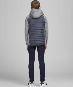 Jack & Jones JNR Kids Jackets & Bodywarmers Jack & Jones JJEMULTI Boys Hybrid Jacket -GREY