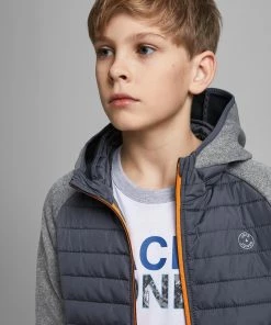 Jack & Jones JNR Kids Jackets & Bodywarmers Jack & Jones JJEMULTI Boys Hybrid Jacket -GREY