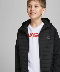 Jack & Jones JNR Kids Jackets & Bodywarmers Jack & Jones JJEMULTI Boys Hybrid Jacket -BLACK