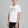 Jack & Jones JNR Jack & Jones JCOSHAWN Boys Tee -WHITE