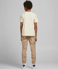 Jack & Jones JNR Kids Polos, Tees, & Shirts Jack & Jones JORLOGON Boys Tee -CREAM
