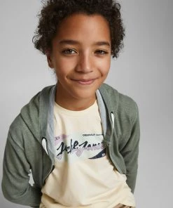 Jack & Jones JNR Kids Polos, Tees, & Shirts Jack & Jones JORLOGON Boys Tee -CREAM