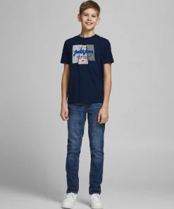 Jack & Jones JNR Jack & Jones JORLOGON Boys Tee -NAVY BLAZER