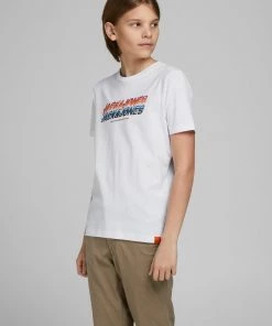 Jack & Jones JNR Jack & Jones JORTYLER Boys Tee -WHITE (9-10, 11-12 Only)