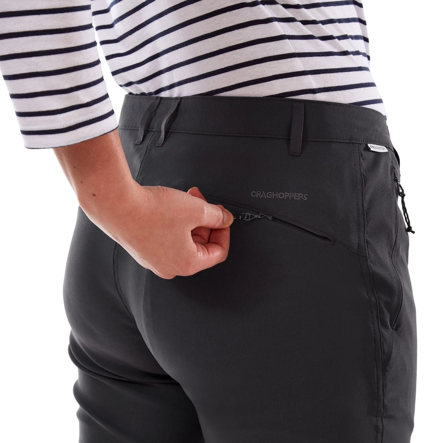 Craghoppers Ladies Kiwi Pro Stretch Trousers CWJ1280 Graphite Ladies Trousers & Shorts