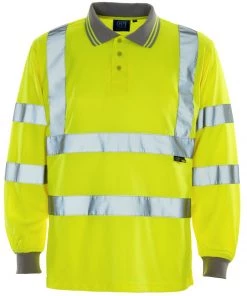 All Supertouch Hi Vis Long Sleeved Polo