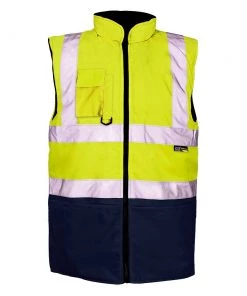 Supertouch 2 Tone Hi Vis Bodywarmer -YELLOW/NAVY