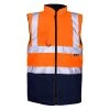 Supertouch 2 Tone Hi Vis Bodywarmer -ORANGE/NAVY All