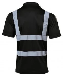 All Supertouch Black Polo Hi Vis Tape