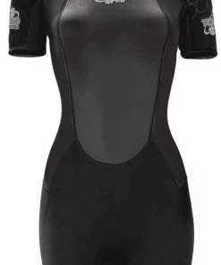 TWF Ladies Turbo Shortie Wetsuit -BLACK
