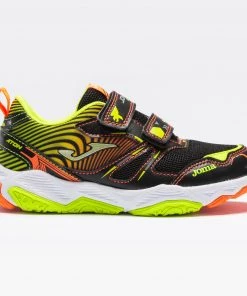 JOMA Kids Aton Velcro Runner ATONS2101V -BLACK/ORANGE Kids Footwear