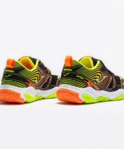 JOMA Kids Aton Velcro Runner ATONS2101V -BLACK/ORANGE Kids Footwear