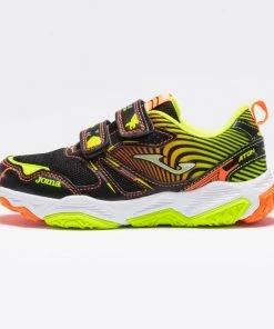JOMA Kids Aton Velcro Runner ATONS2101V -BLACK/ORANGE Kids Footwear