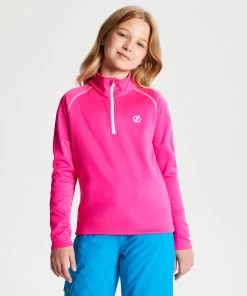 Dare2b Consist Kids Softshell Midlayer -CYBER PINK (13, 14, 15-16 ONLY) Kids Fleeces & Midlayers