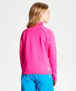 Dare2b Consist Kids Softshell Midlayer -CYBER PINK (13, 14, 15-16 ONLY) Kids Fleeces & Midlayers