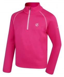 Dare2b Consist Kids Softshell Midlayer -CYBER PINK (13, 14, 15-16 ONLY) Kids Fleeces & Midlayers