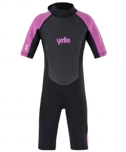Yello Girls Basking Shortie Wetsuit -PINK All