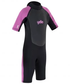 Yello Girls Basking Shortie Wetsuit -PINK All
