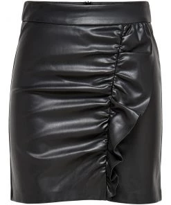 Jacqueline De Yong ELLEN Faux Leather Skirt