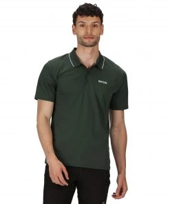 Regatta Mens Maverick V Polo -FOREST GREEN