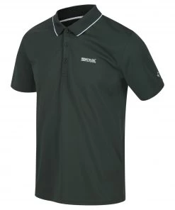 Regatta Mens Maverick V Polo -FOREST GREEN