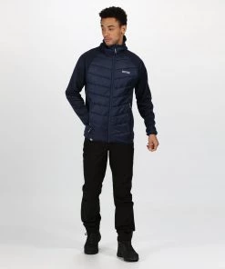 Mens Jackets & Bodywarmers Regatta Mens Andreson V Hybrid Jacket -NAVY